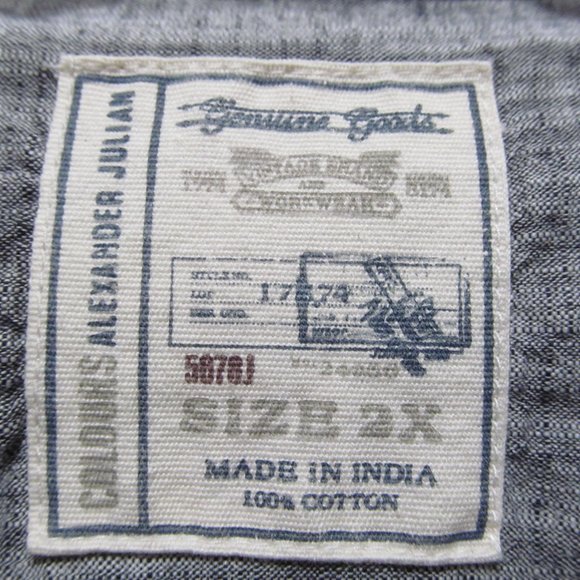 Alexander Julian Colours Shirt Mens Short Sleeve Gray w Snap Buttons - Picture 11 of 16